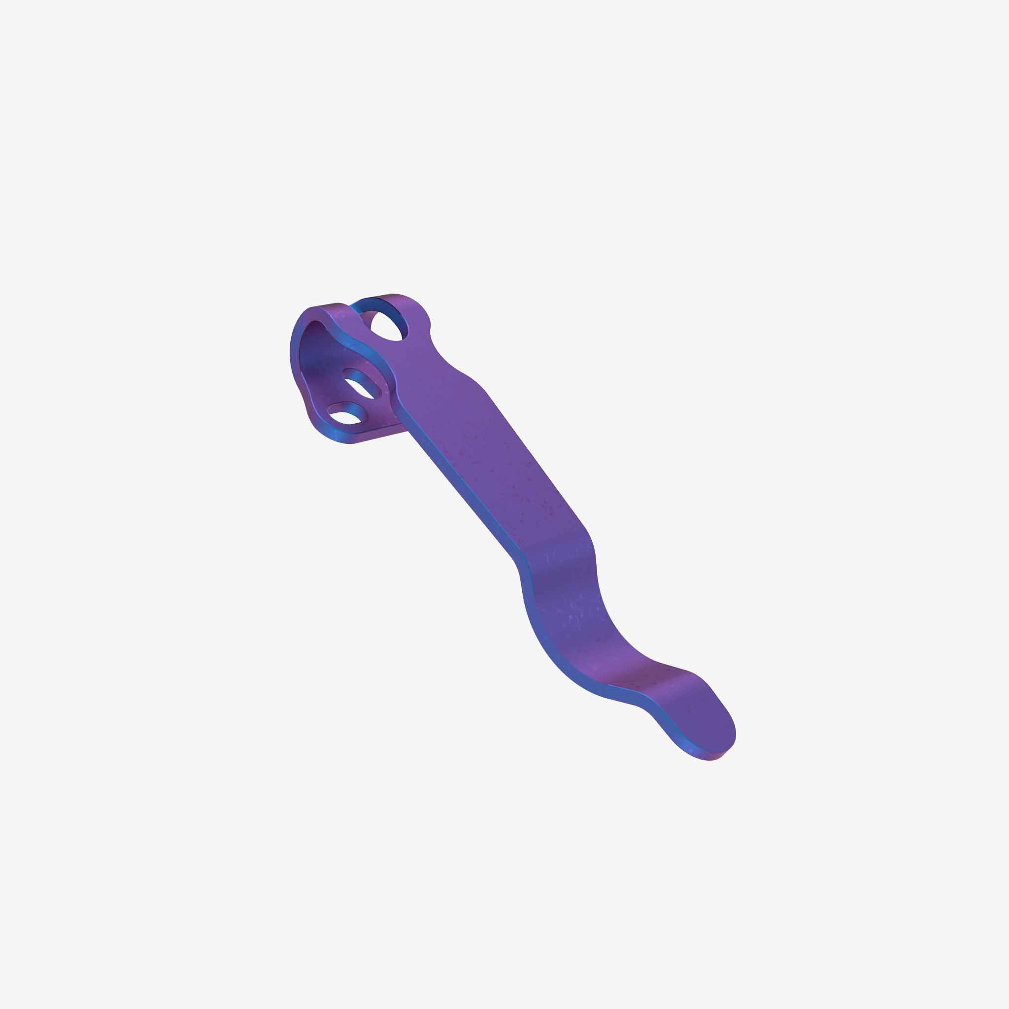 Universal Titanium Pocket Clip-Pocket Clip-Flytanium-Short (1.75")-Purple Anodize-Flytanium