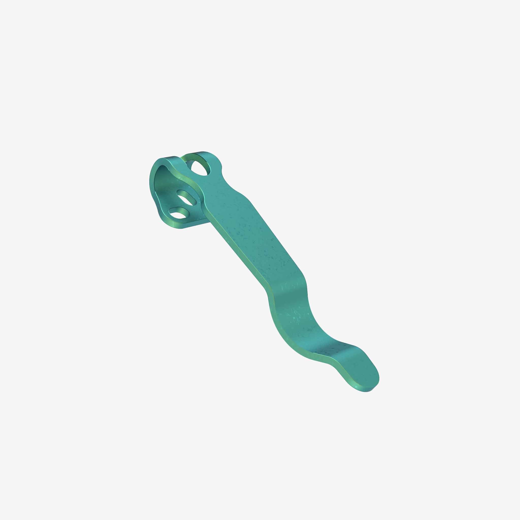 Universal Titanium Pocket Clip-Pocket Clip-Flytanium-Short (1.75")-Teal Anodize-Flytanium