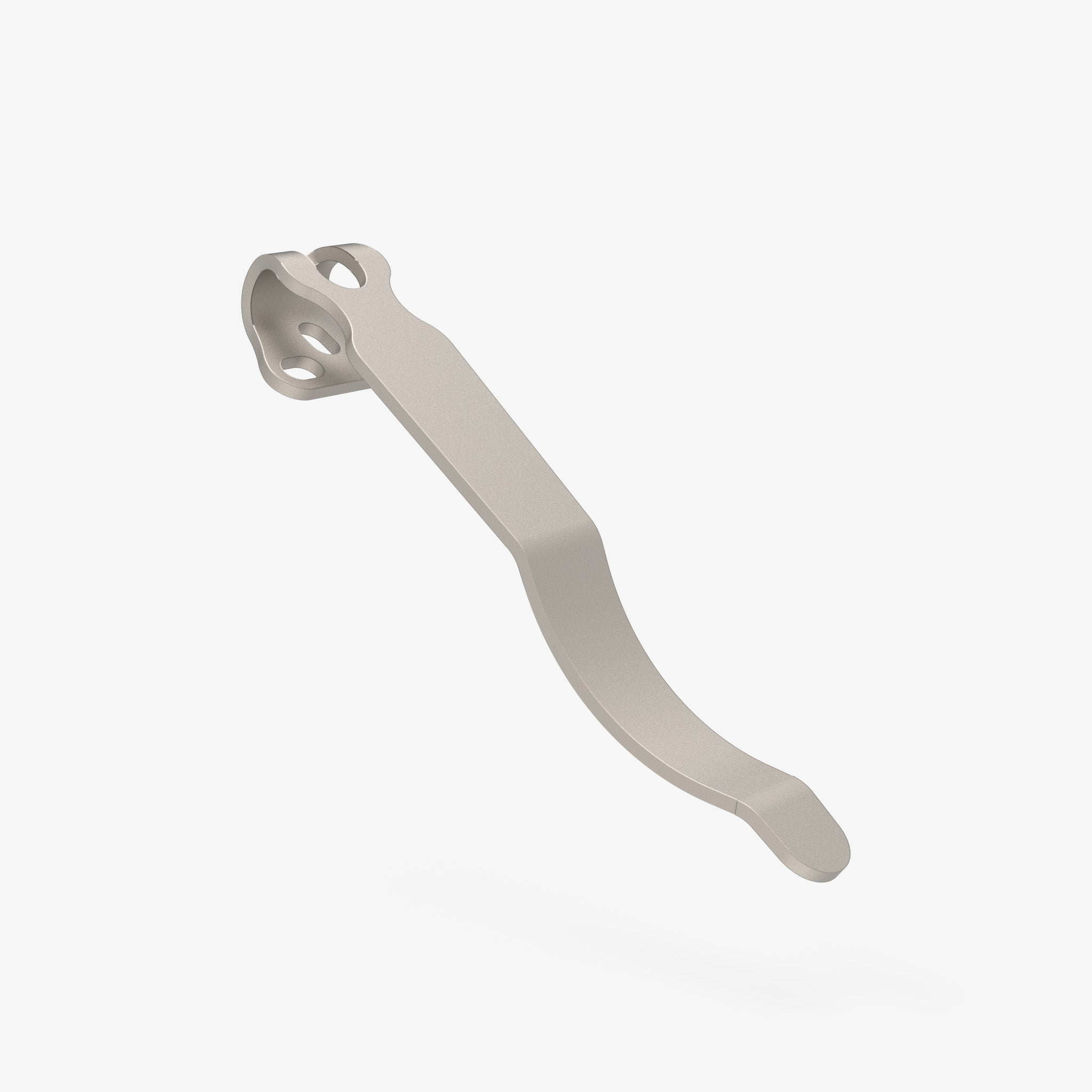 Universal Titanium Pocket Clip - Long - Blasted