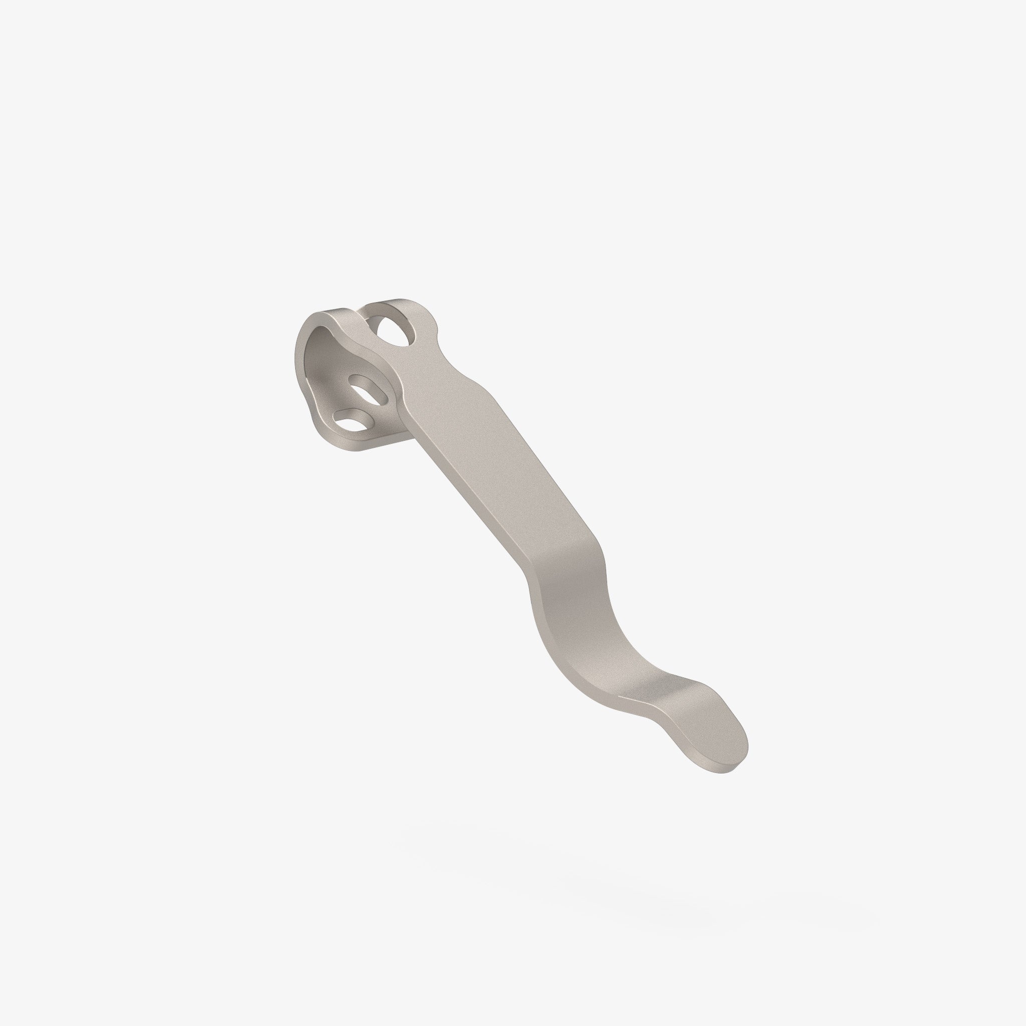 Universal Titanium Pocket Clip - Short - Blasted