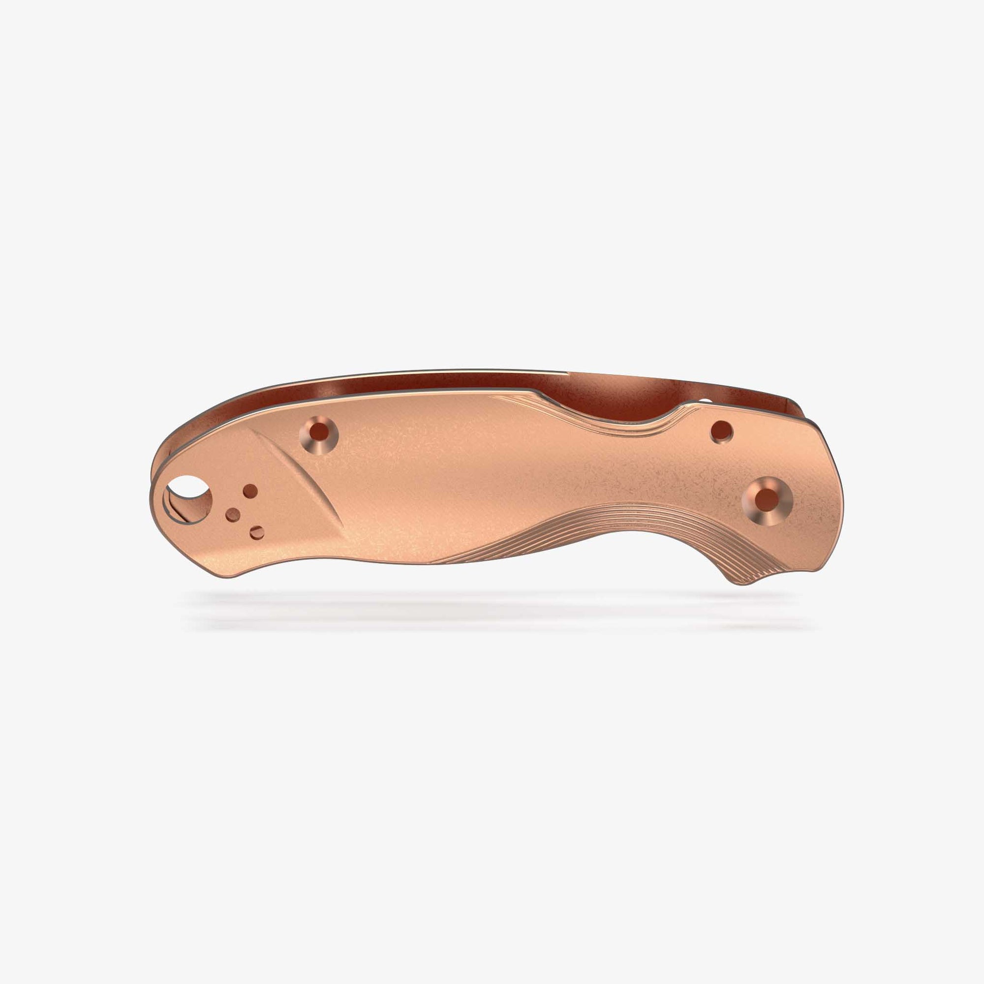 Lotus Copper Scales for Spyderco Para 3 Knife-Copper Stonewash