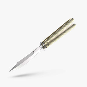 Champagne Talisong Z Balisong Knife-Champagne and Stonewash