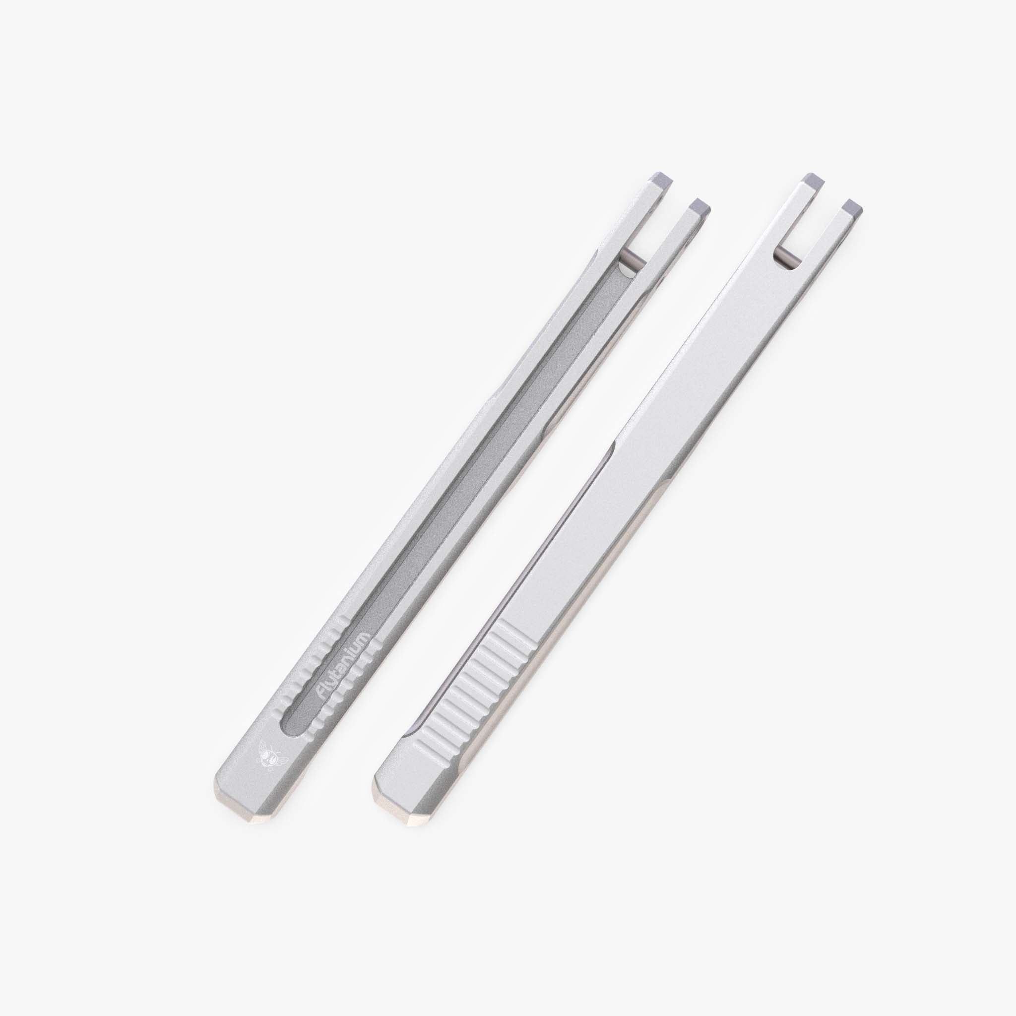 Aluminum v1.5 Handles for the Kershaw Lucha Balisong-Silver Cloud