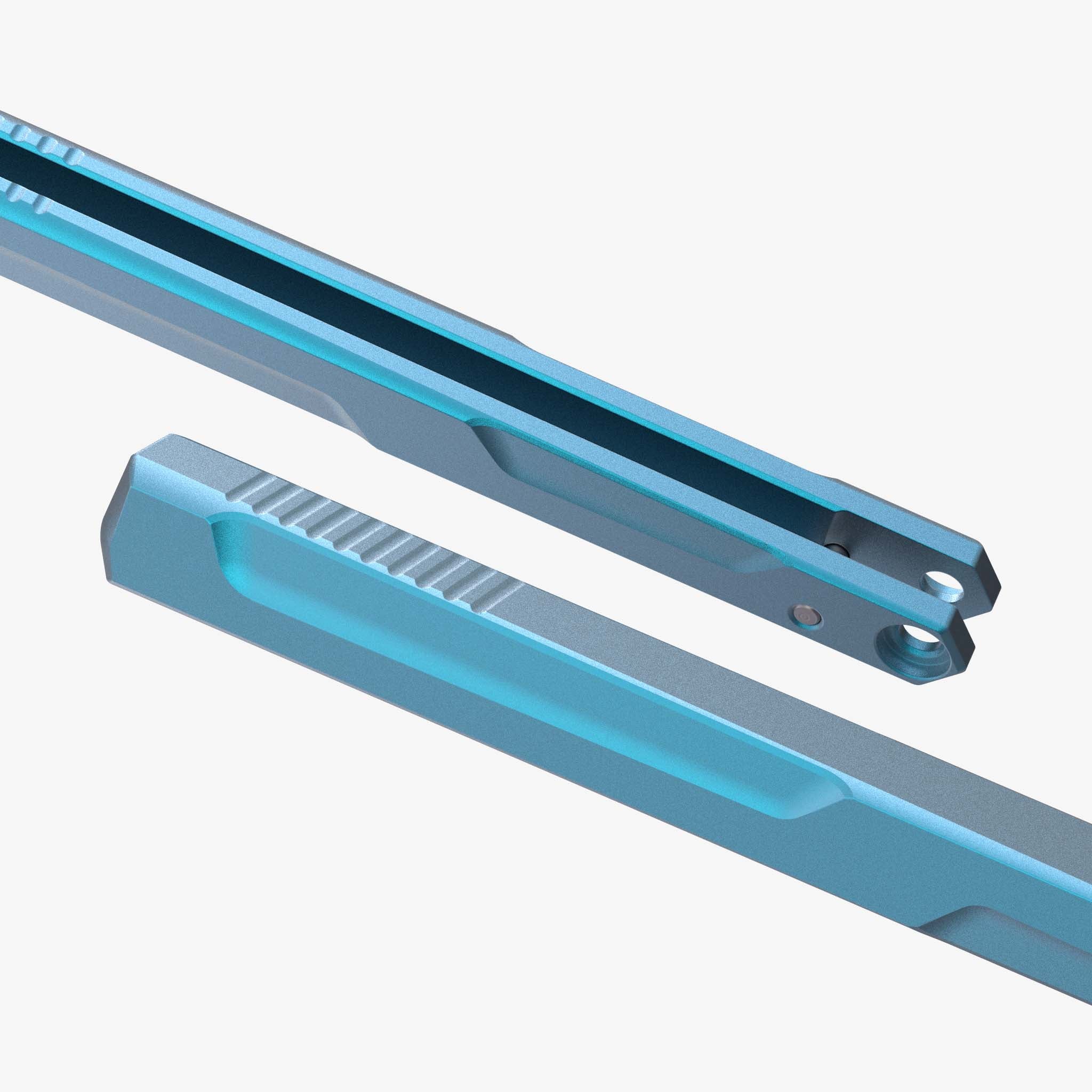 Aluminum v1.5 Handles for the Kershaw Lucha Balisong-Solar Blue