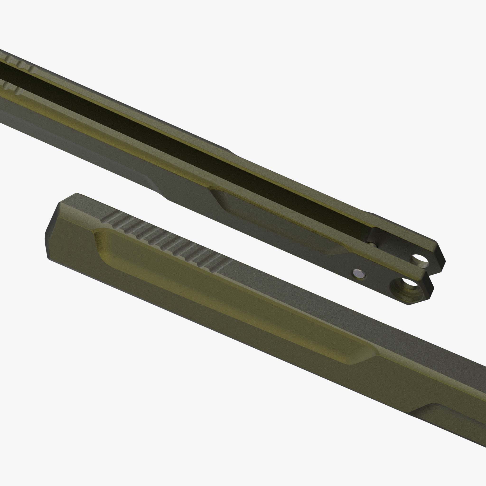 Aluminum v1.5 Handles for the Kershaw Lucha Balisong-Olive Drab