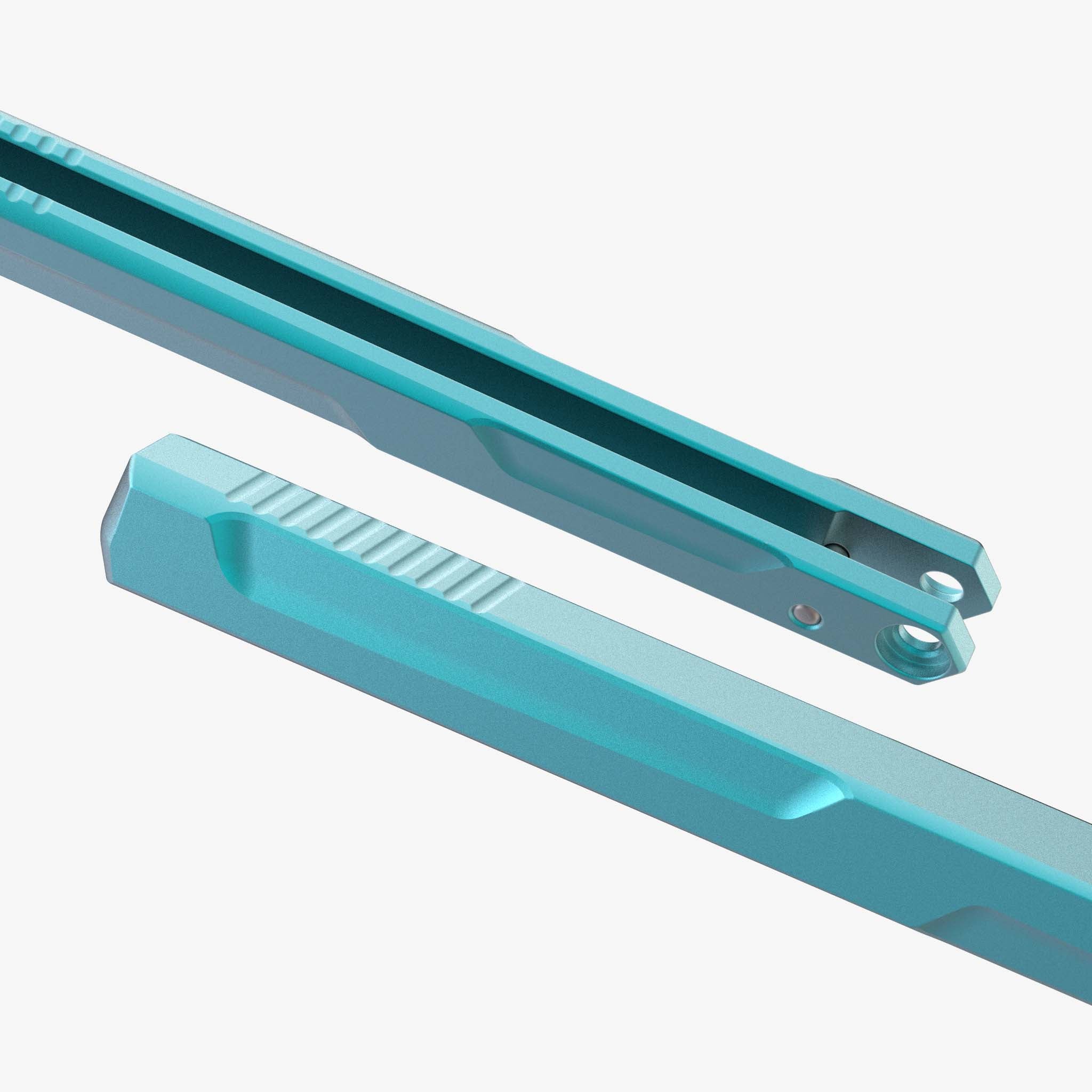 Aluminum v1.5 Handles for the Kershaw Lucha Balisong-Riptide Teal