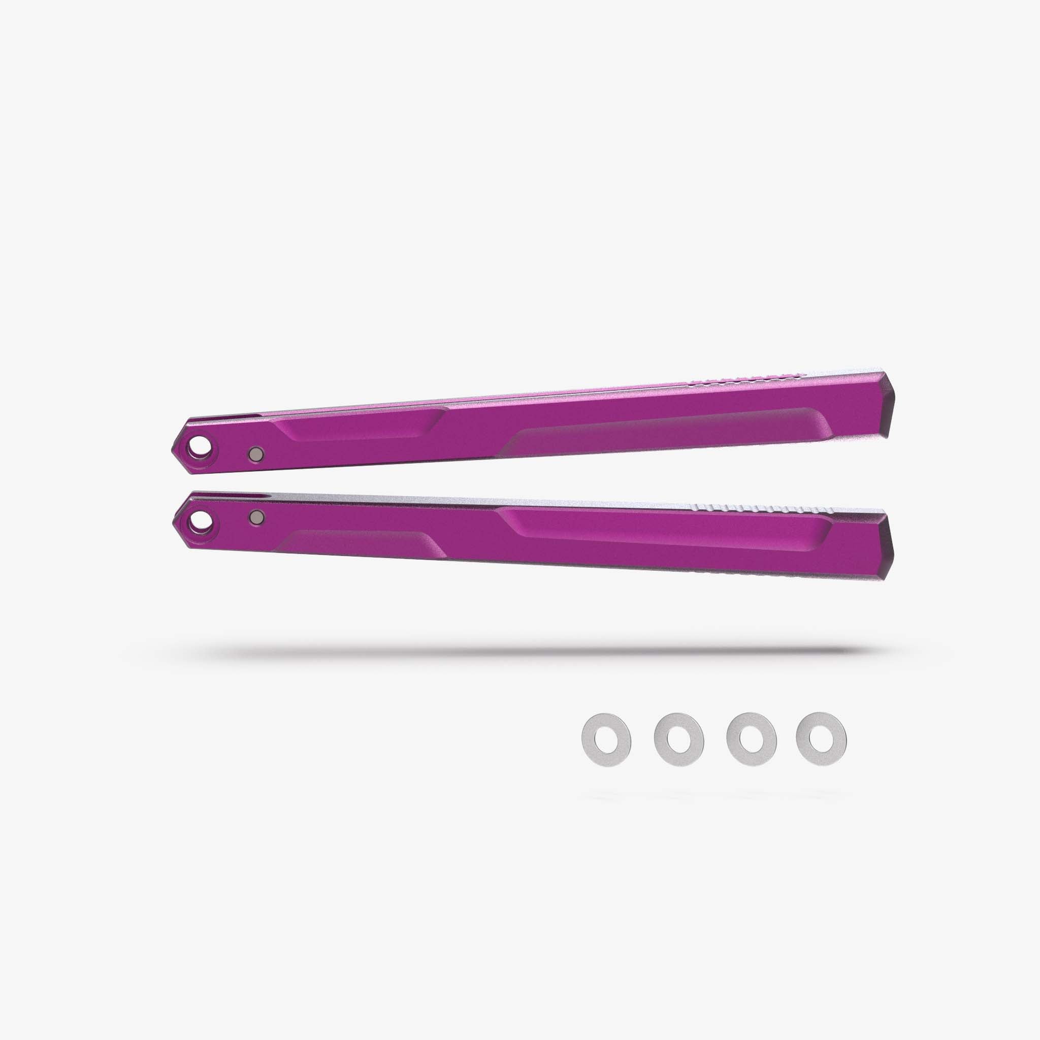 Aluminum v1.5 Handles for the Kershaw Lucha Balisong-Nebula Purple