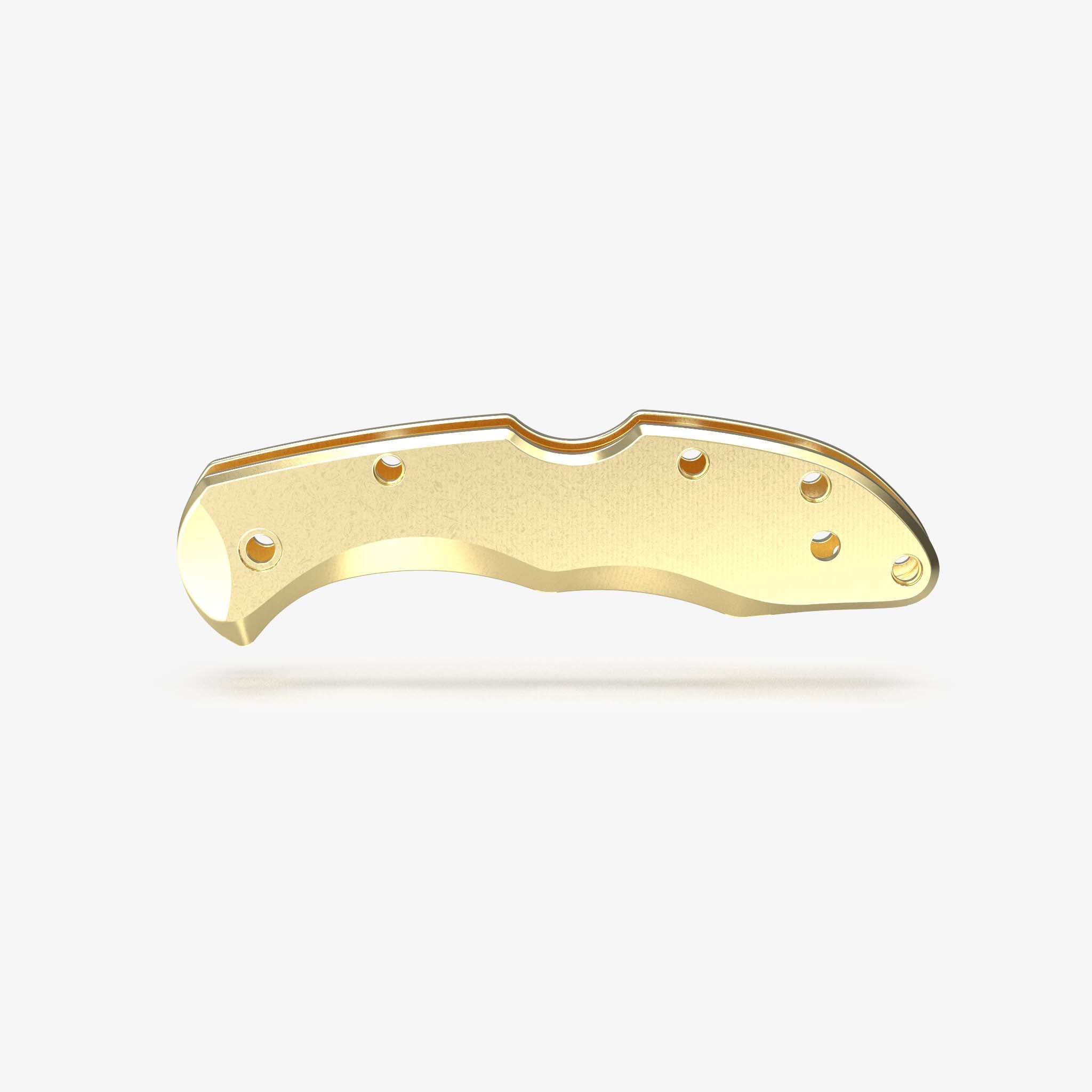 Brass Scales for Spyderco Delica Knife-Brass Stonewash