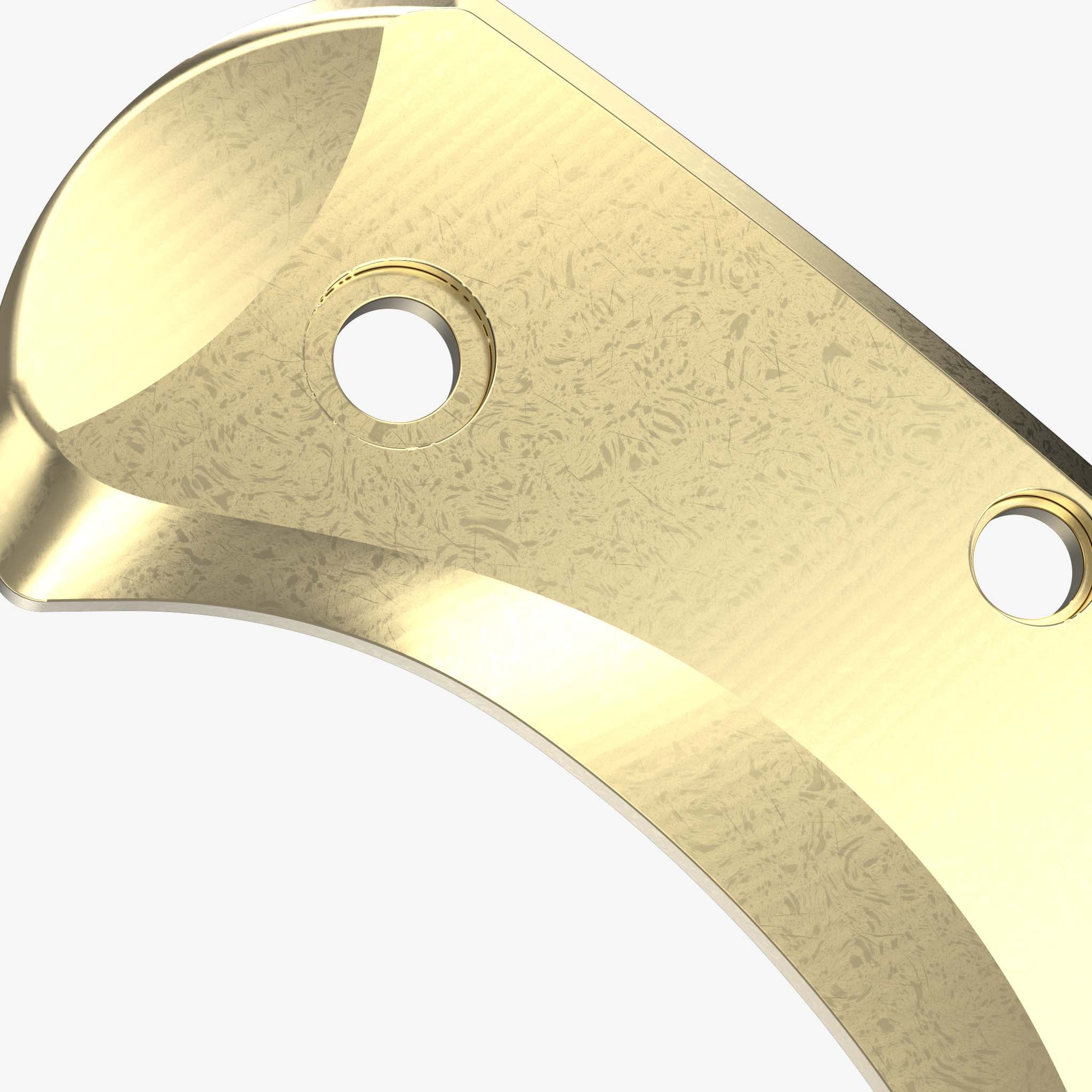 Brass Scales for Spyderco Delica Knife-Brass Stonewash