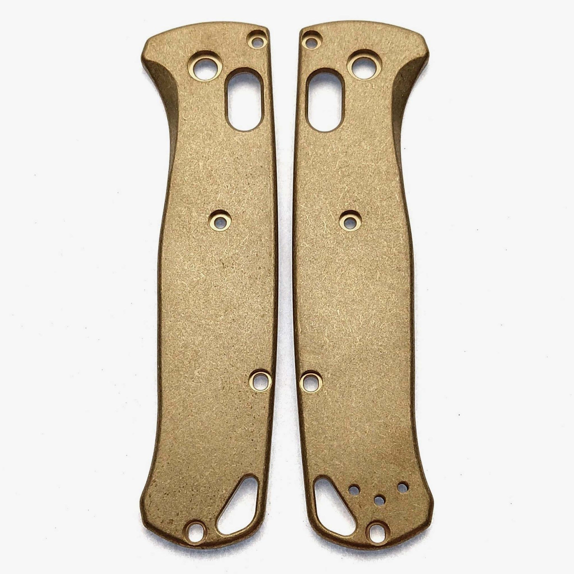 Classic Brass Scales for Benchmade Bugout Knife-Brass Stonewash