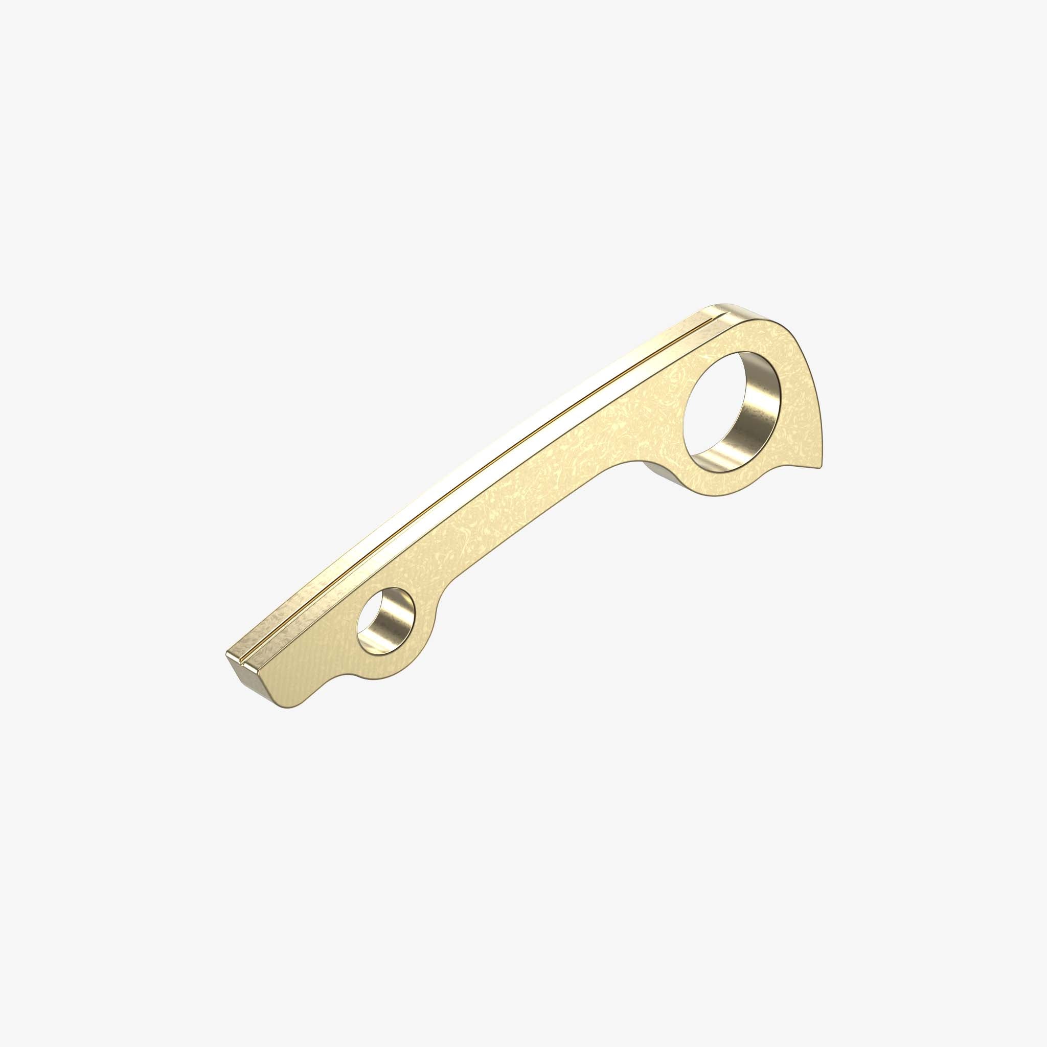 Brass Backspacer for Spyderco Paramilitary 2 Knife-Brass Stonewash