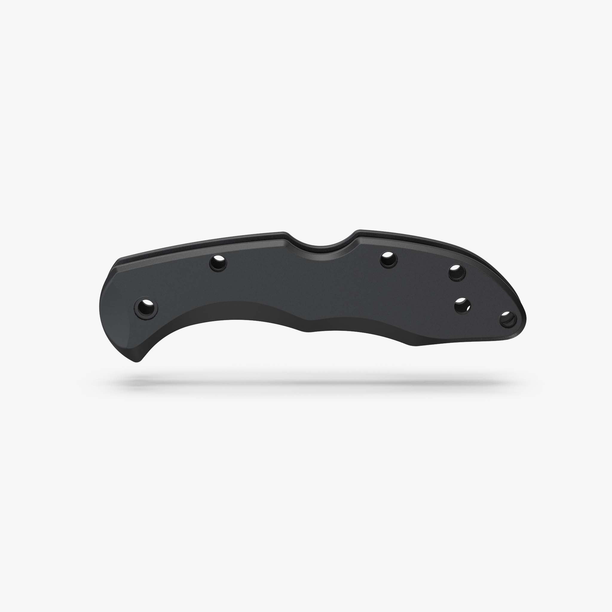 Classic Titanium Scales for Spyderco Delica-Titanium Black