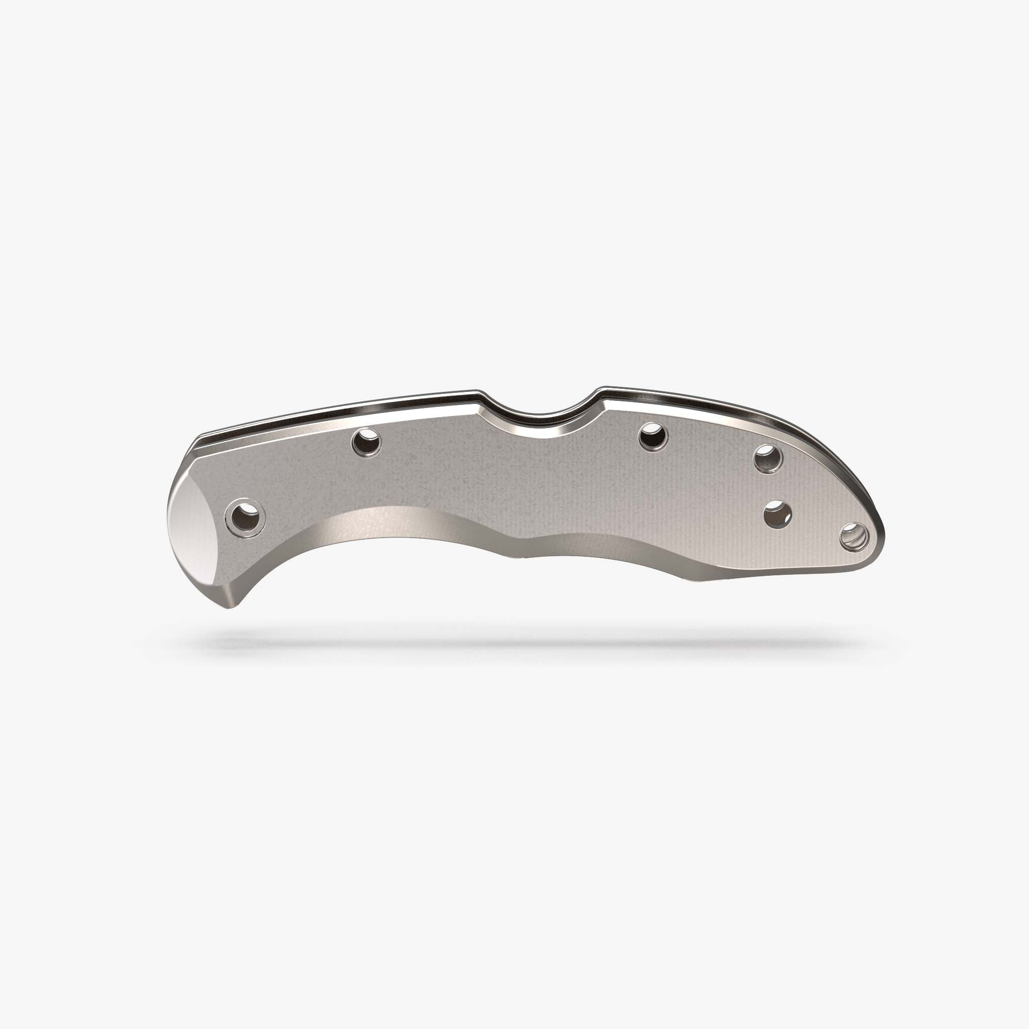 Classic Titanium Scales for Spyderco Delica-Titanium Stonewash