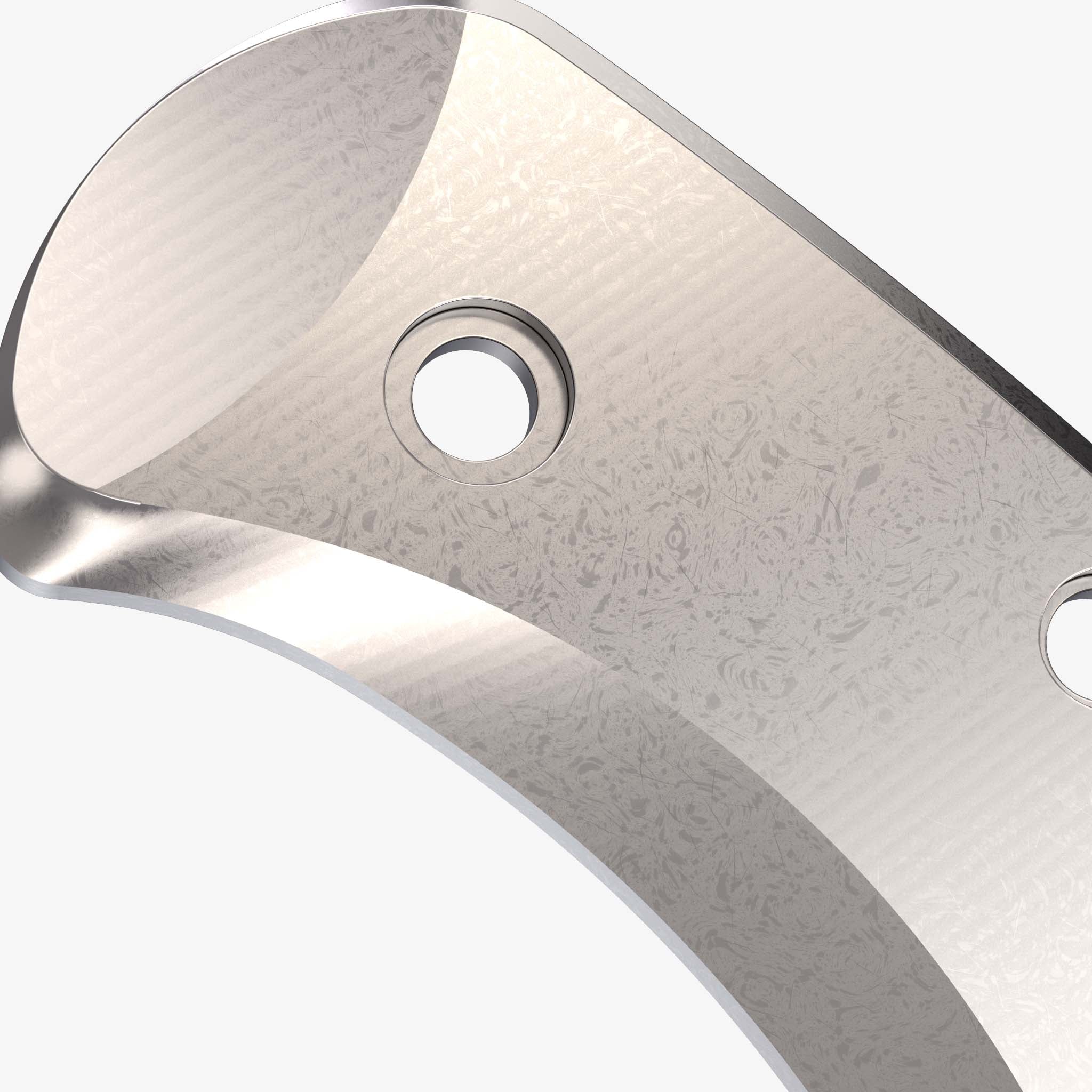 Classic Titanium Scales for Spyderco Endura Knife-Titanium Stonewash