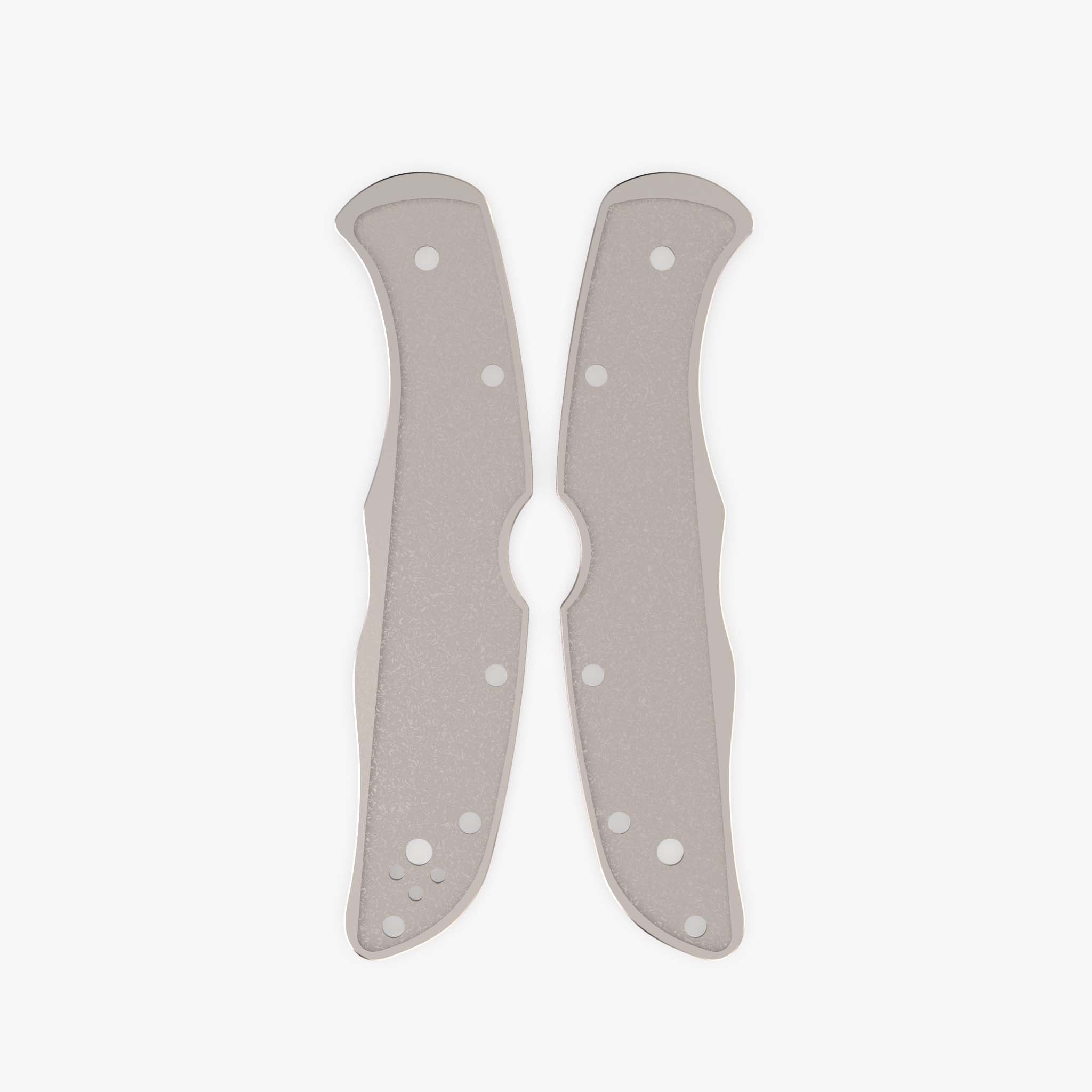 Classic Titanium Scales for Spyderco Endura Knife-Titanium Stonewash