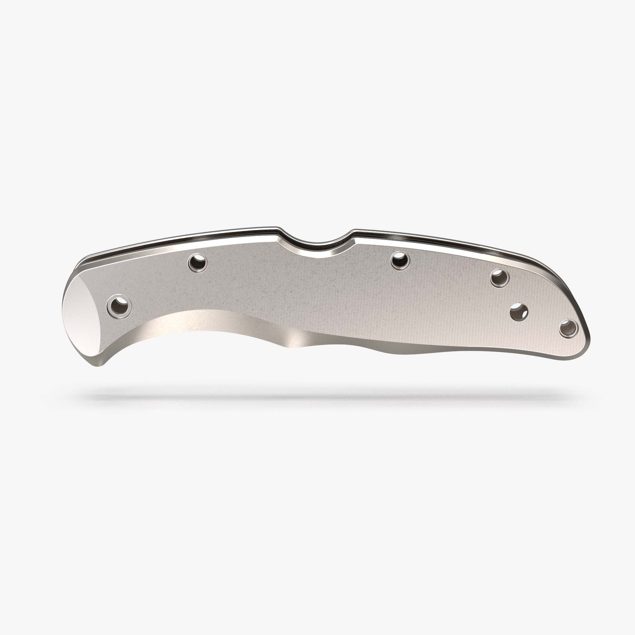Classic Titanium Scales for Spyderco Endura Knife-Titanium Stonewash