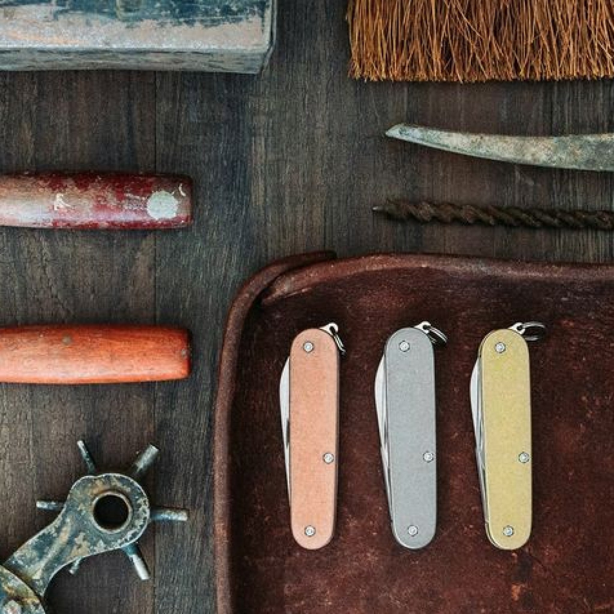 Victorinox Cadet Copper Scales installed