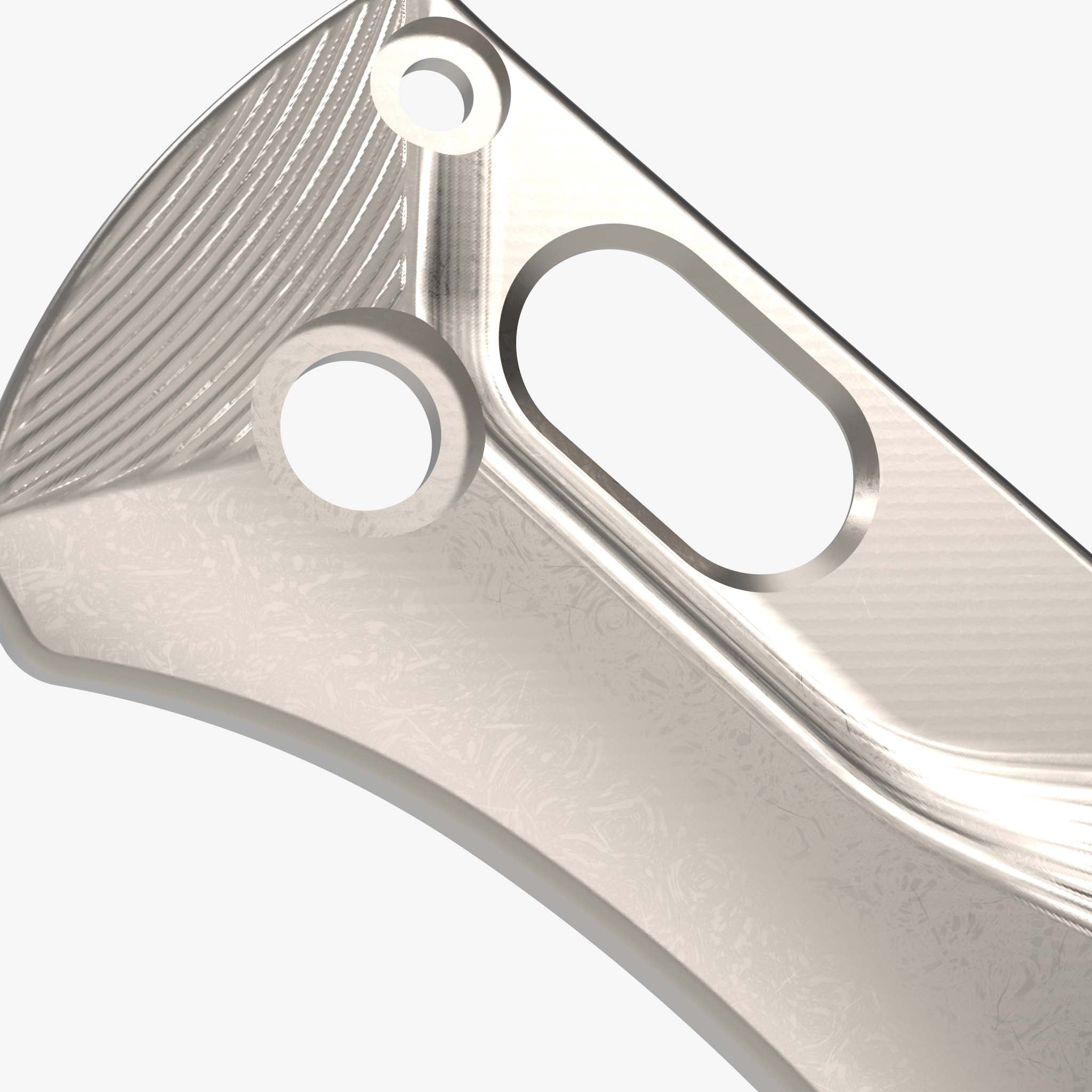 Crossfade Titanium Scales for Benchmade MINI Bugout Knife-Titanium Stonewash