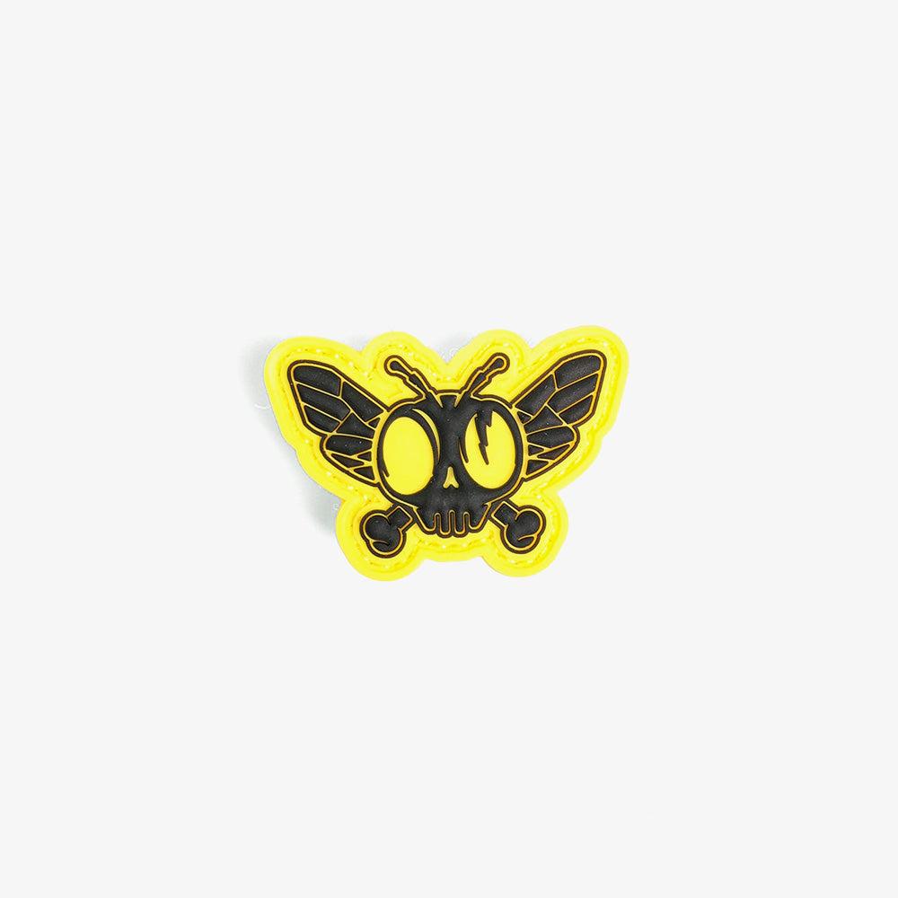 Dead Fly Society 2" Yellow Dead Fly Logo PVC Patch-One Color