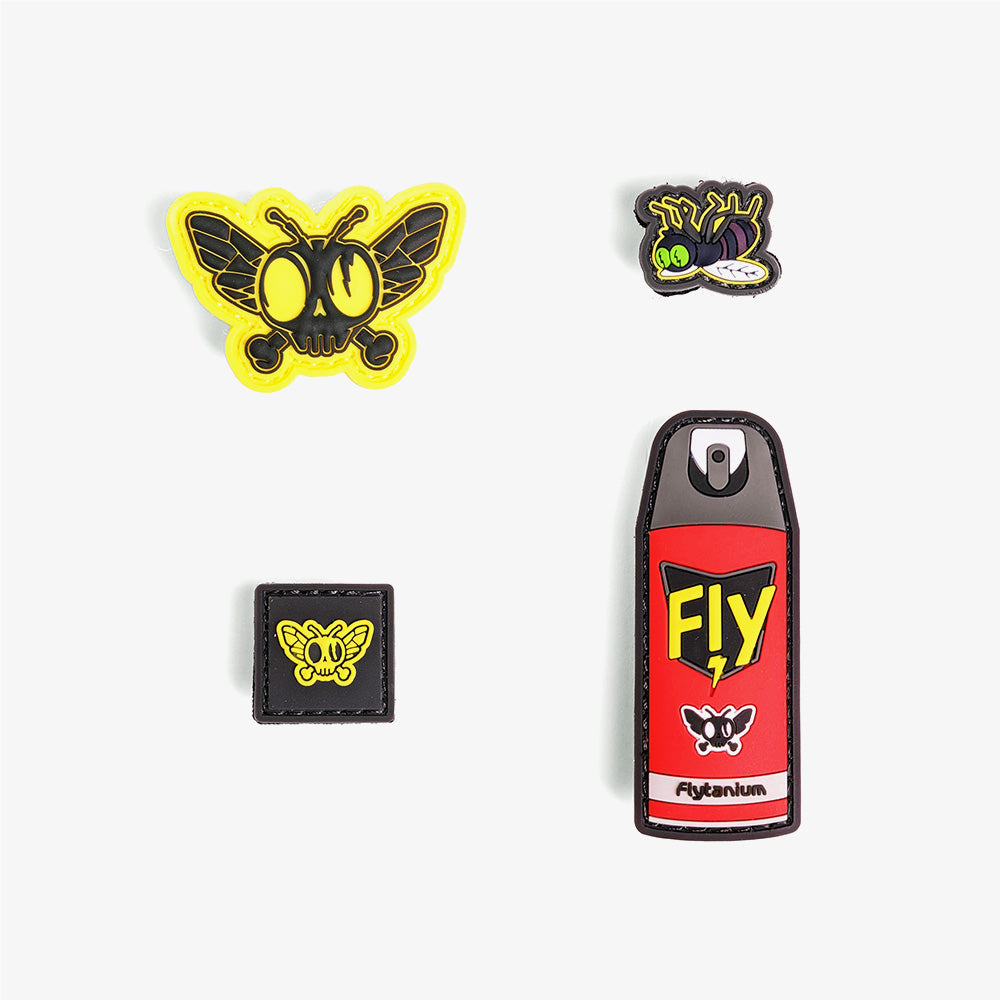 Dead Fly Society PVC Patch - 4 Pack-One Color