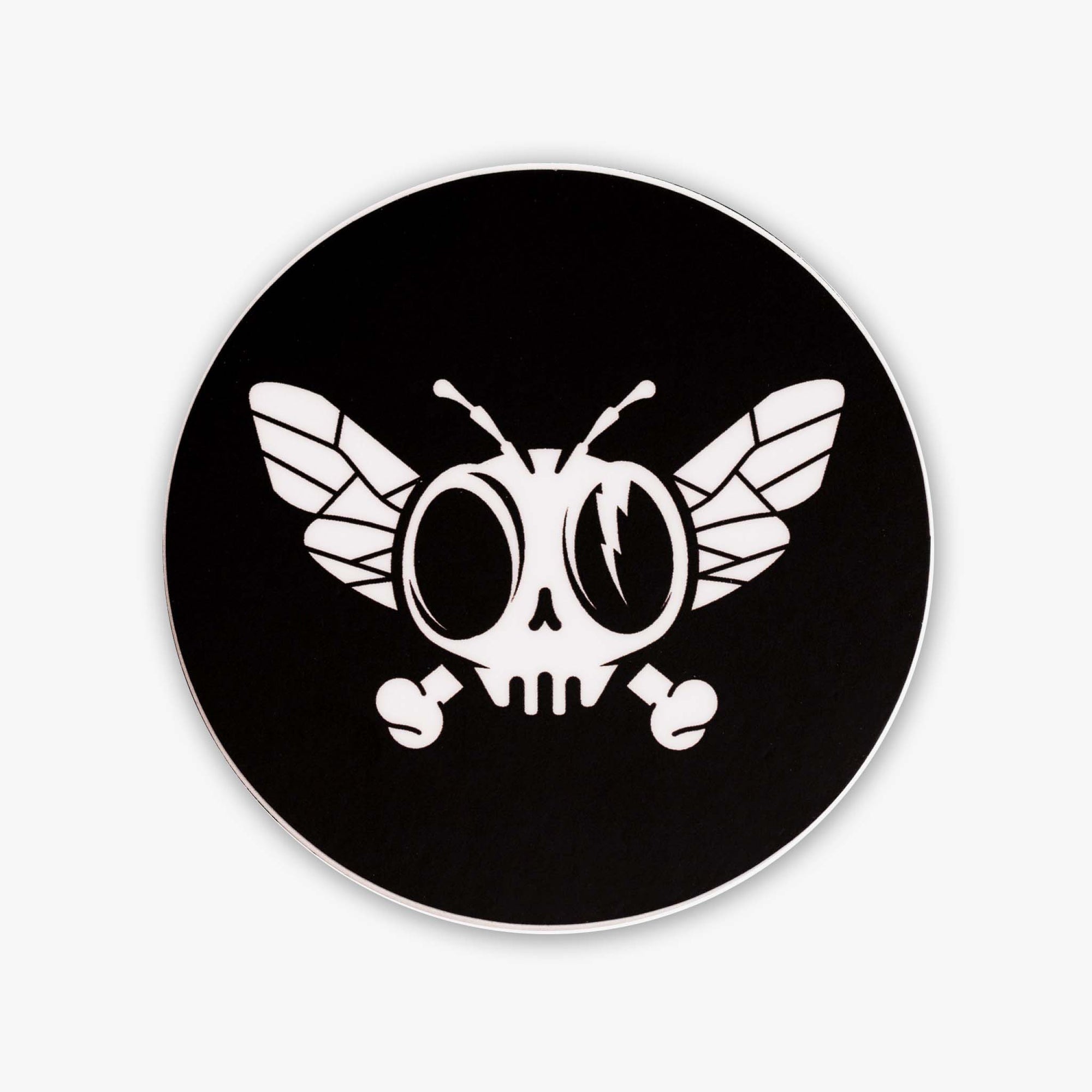 Black Dead Fly Sticker - Large 2 1/2"-Black