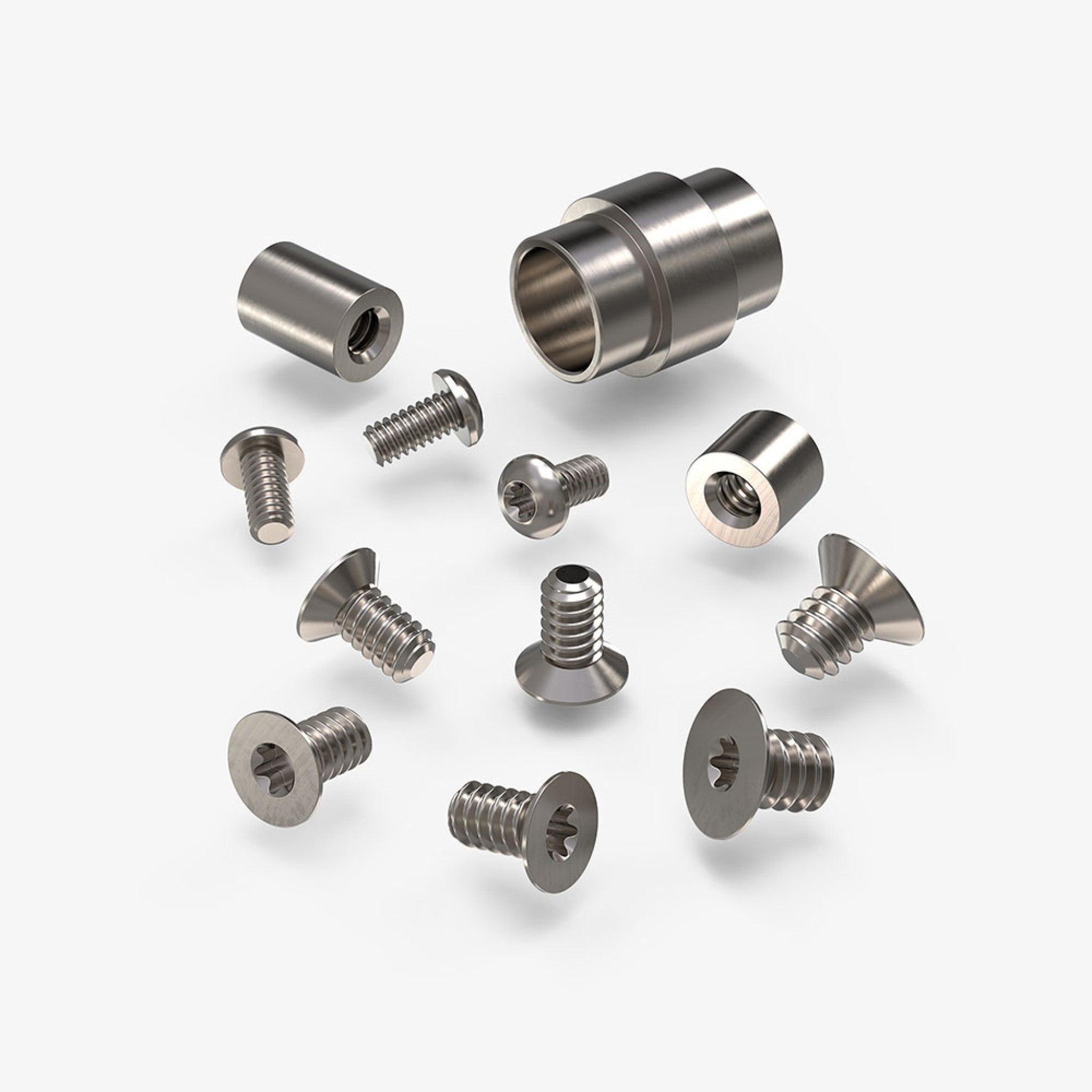 Spyderco Paramilitary 2 Titanium Hardware Kit Silver