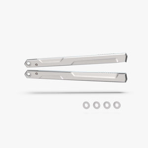 Aluminum v1.5 Handles for the Kershaw Lucha Balisong-Silver Cloud