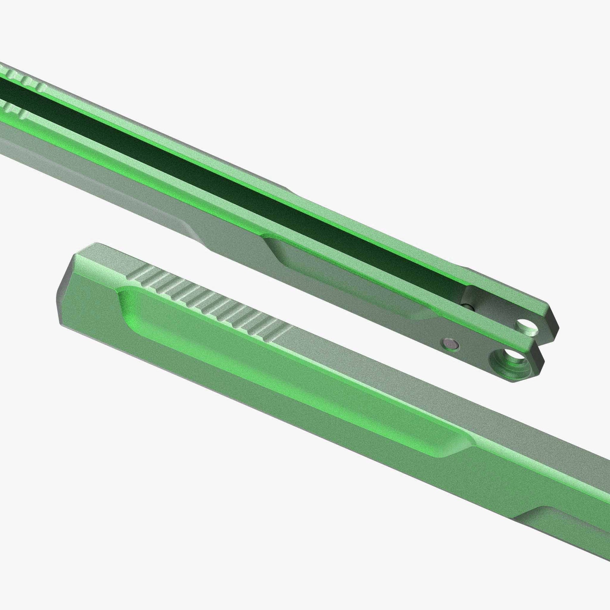 Aluminum v1.5 Handles for the Kershaw Lucha Balisong- Emerald