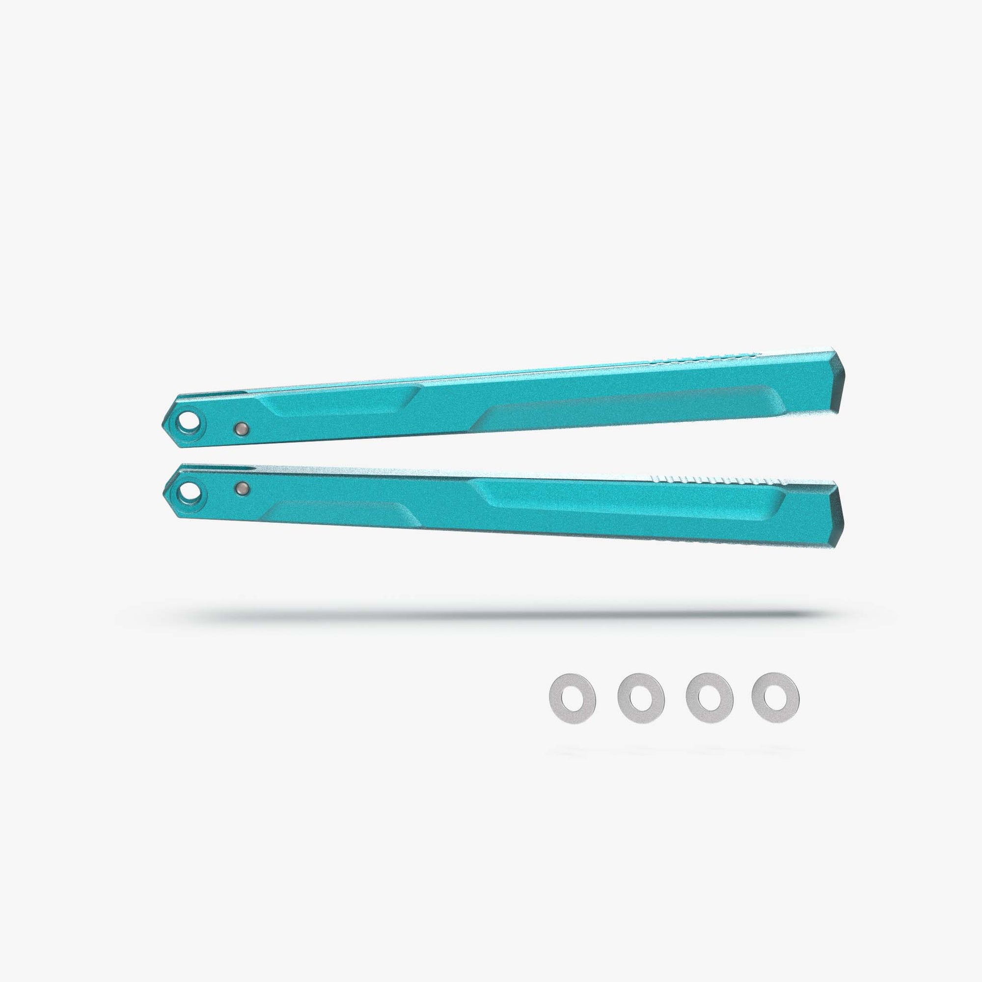 Aluminum v1.5 Handles for the Kershaw Lucha Balisong-Riptide Teal