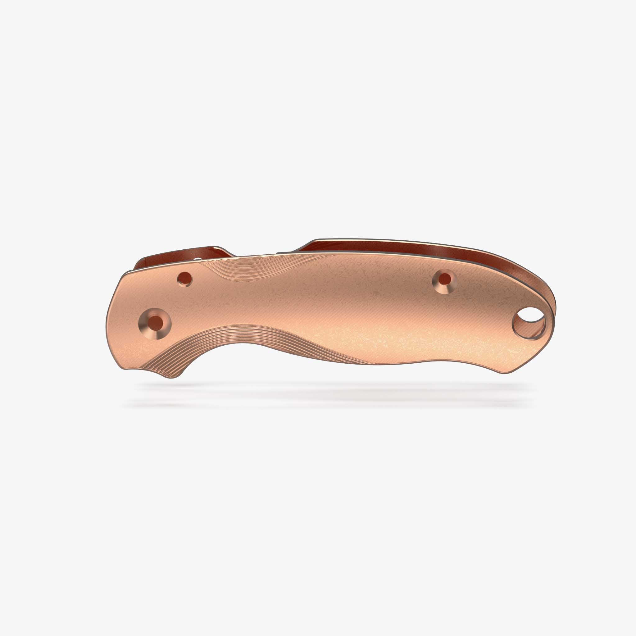 Lotus Copper Scales for Spyderco Para 3 Knife-Copper Stonewash