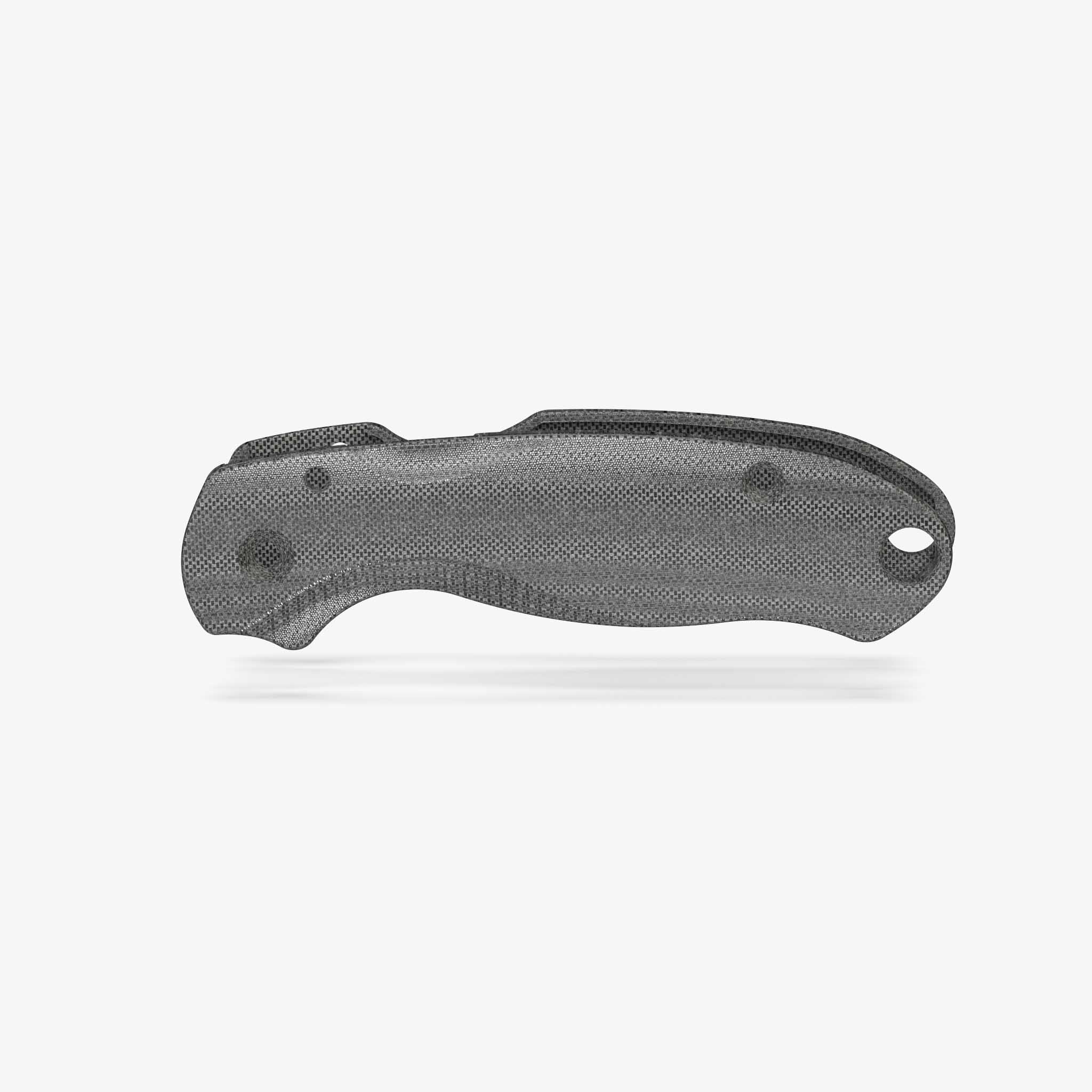 Lotus Micarta Scales for Spyderco Para 3 Knife-Black Canvas