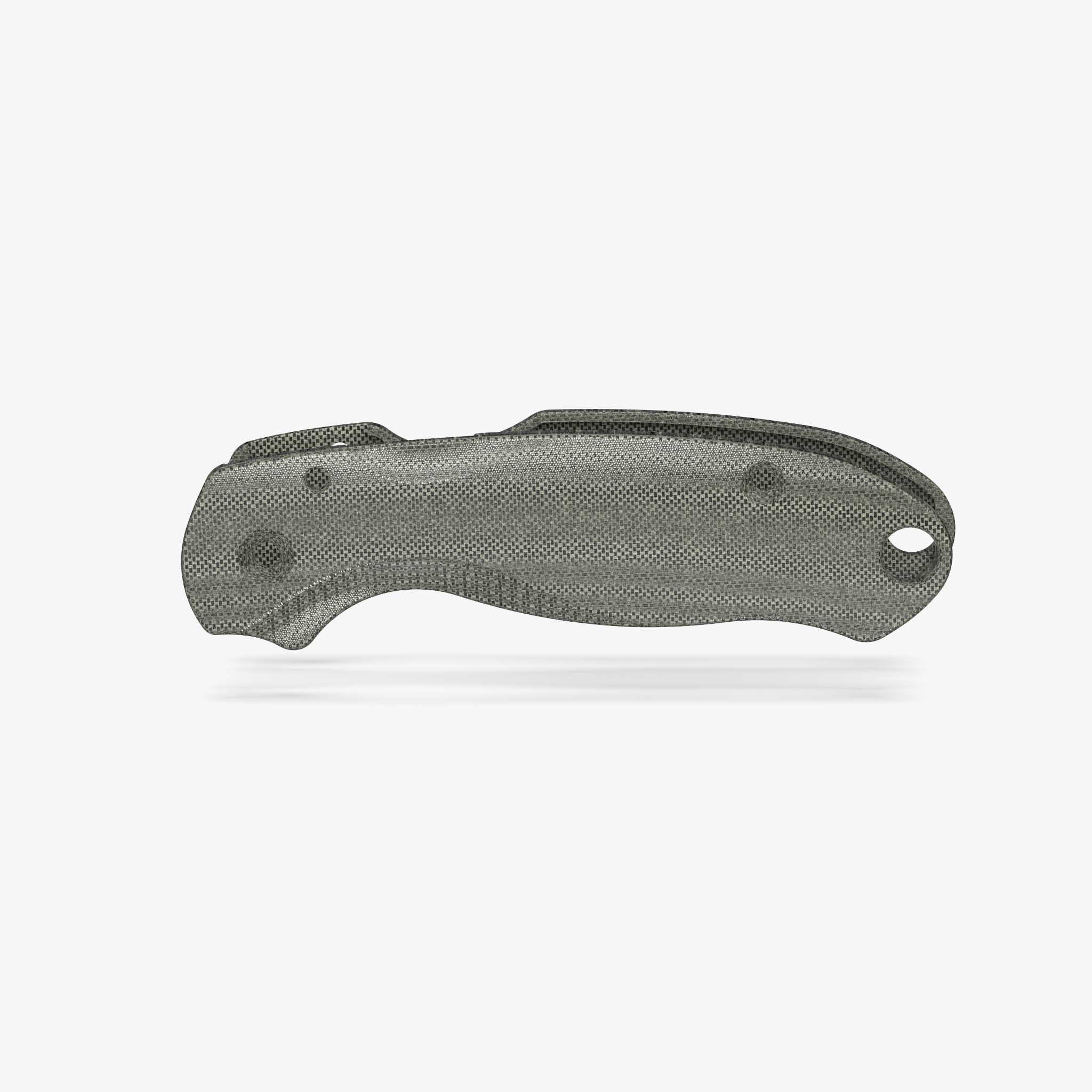 Lotus Micarta Scales for Spyderco Para 3 Knife-Green Canvas