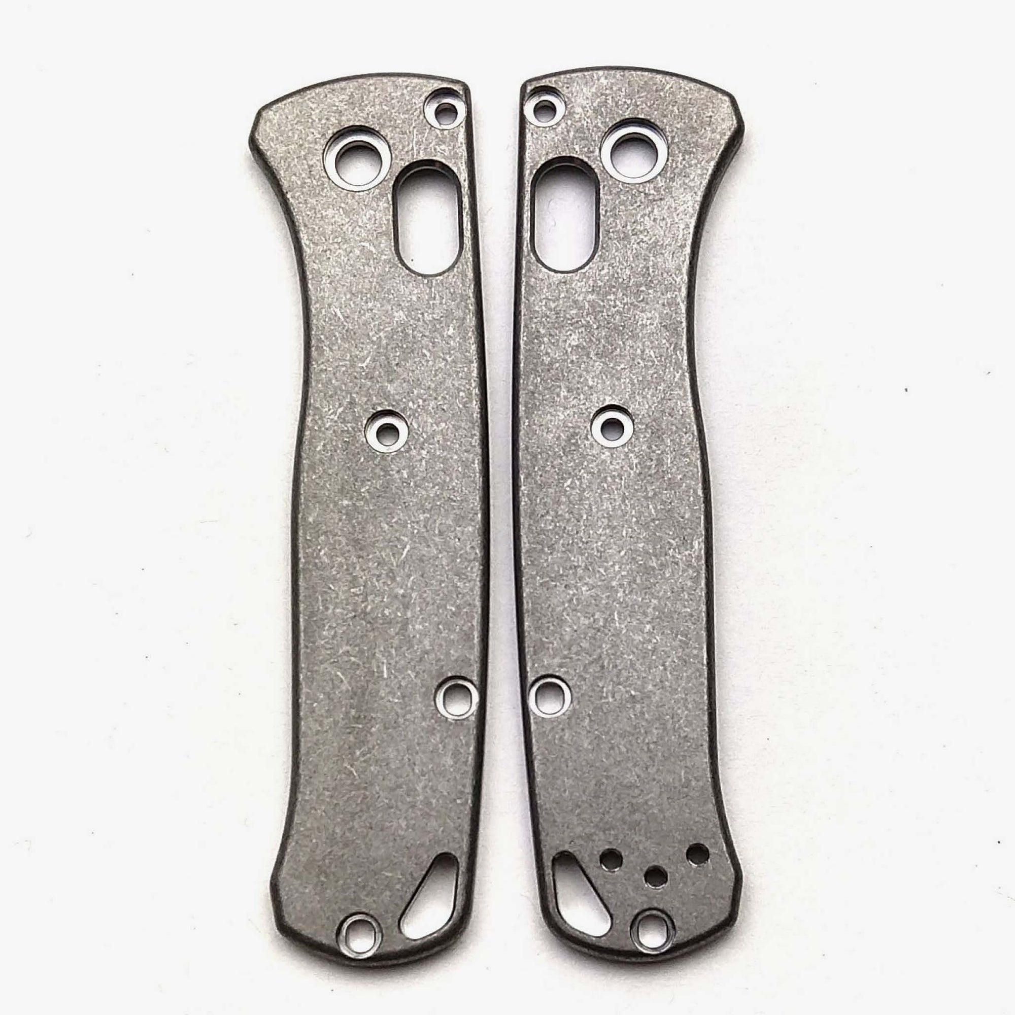 Classic Titanium Scales for Benchmade MINI Bugout Knife-Titanium Stonewash