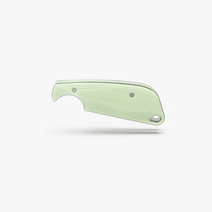 Front view of the Flex scales for the CRKT Minimalist in natural G-10.