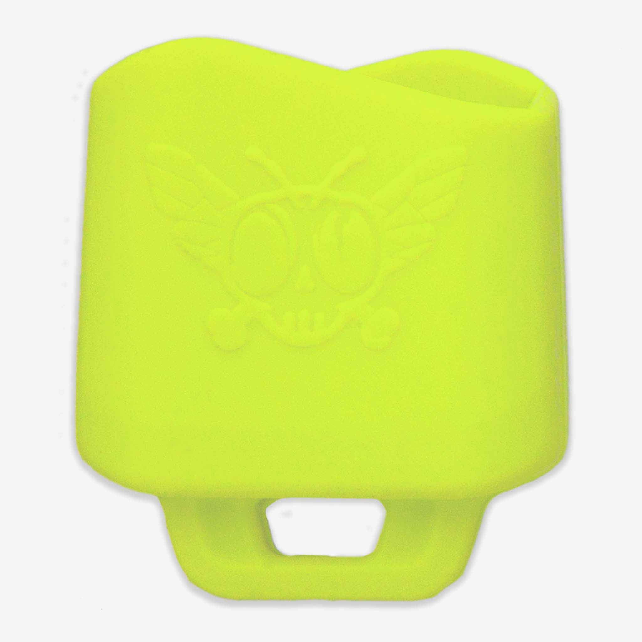 Silicone bali boot in hazard yellow.