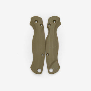 G-10 Lotus scales for the Spyderco Paramilitary 2 knife in the color OD Green