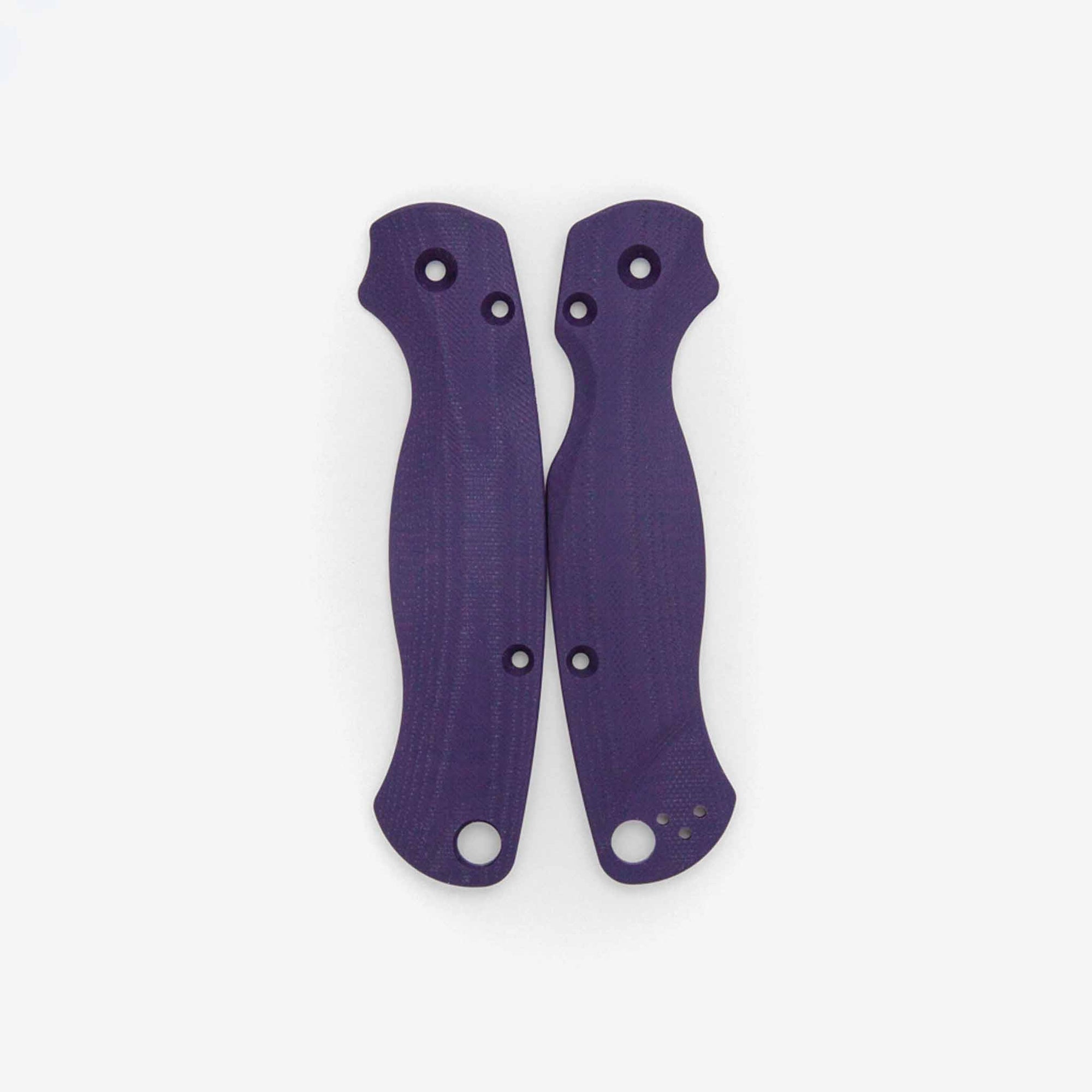 G-10 Lotus scales for the Spyderco Paramilitary 2 knife in the color purple