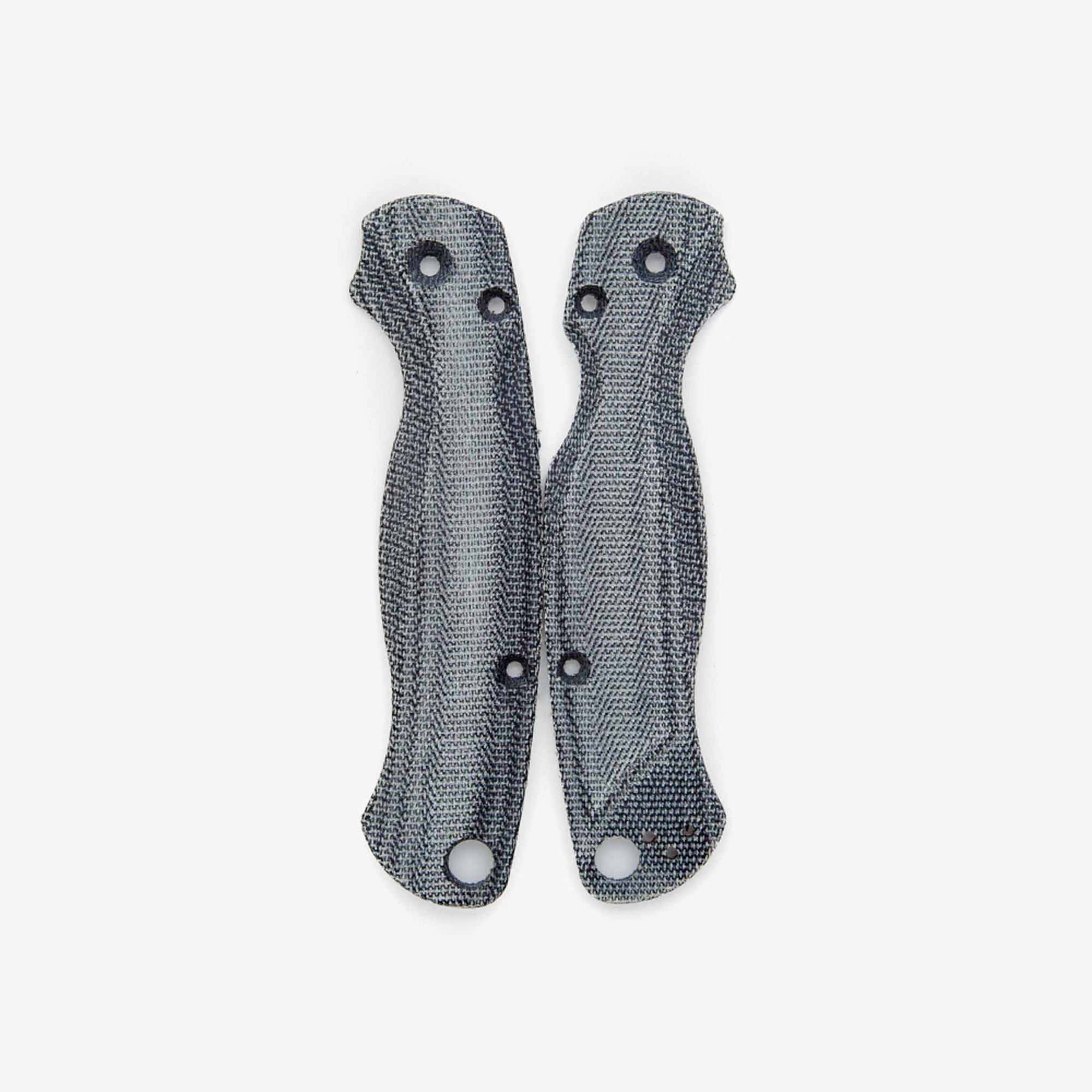 Lotus scales for the Spyderco Paramilitary 2 in black canvas micarta.
