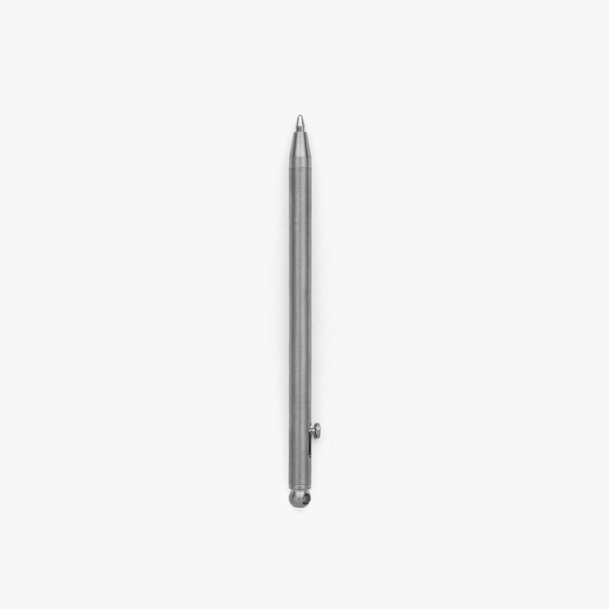Titanium Mini Bolt-Action Pen-Titanium Stonewash
