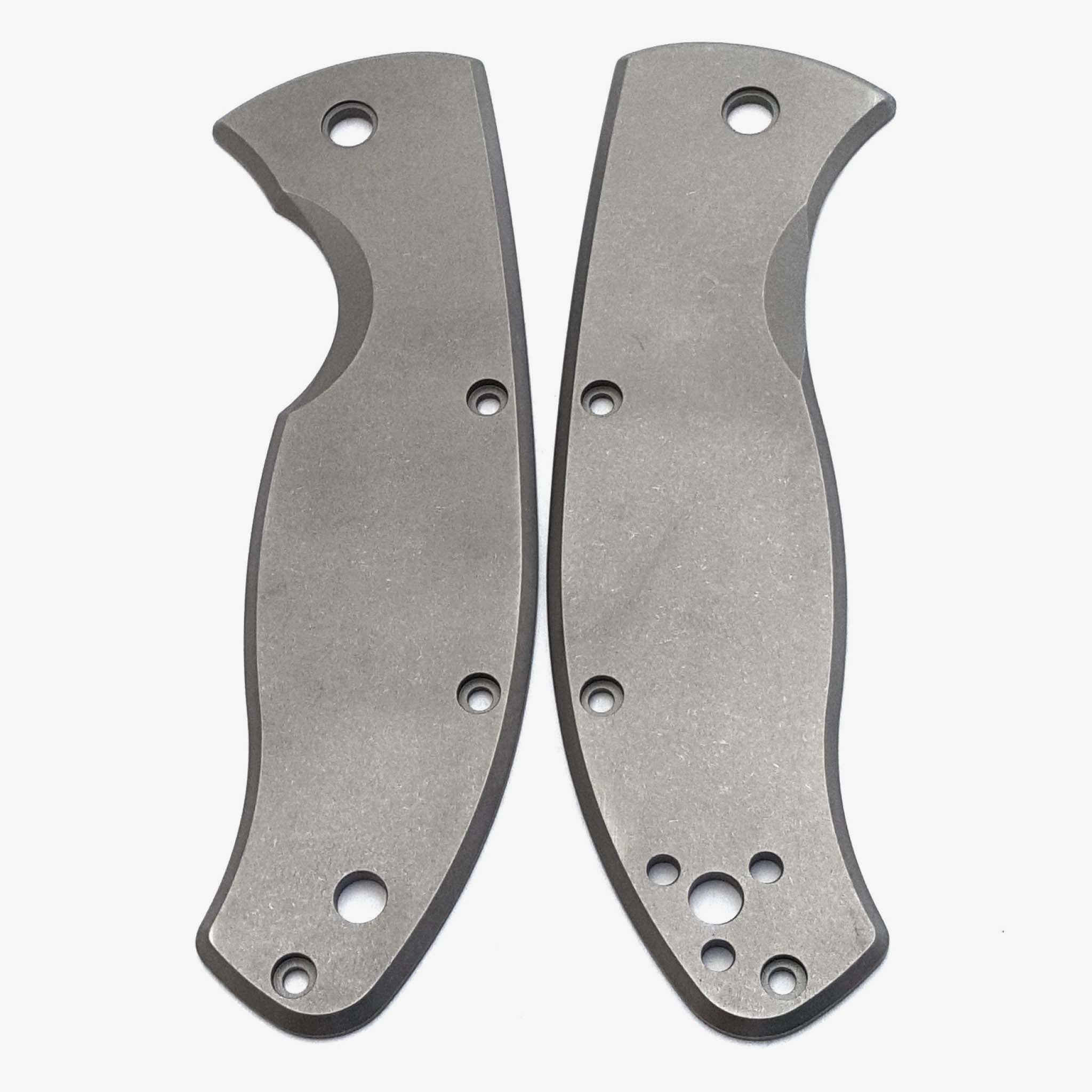 Titanium Scales for Spyderco Tenacious-Titanium Stonewash