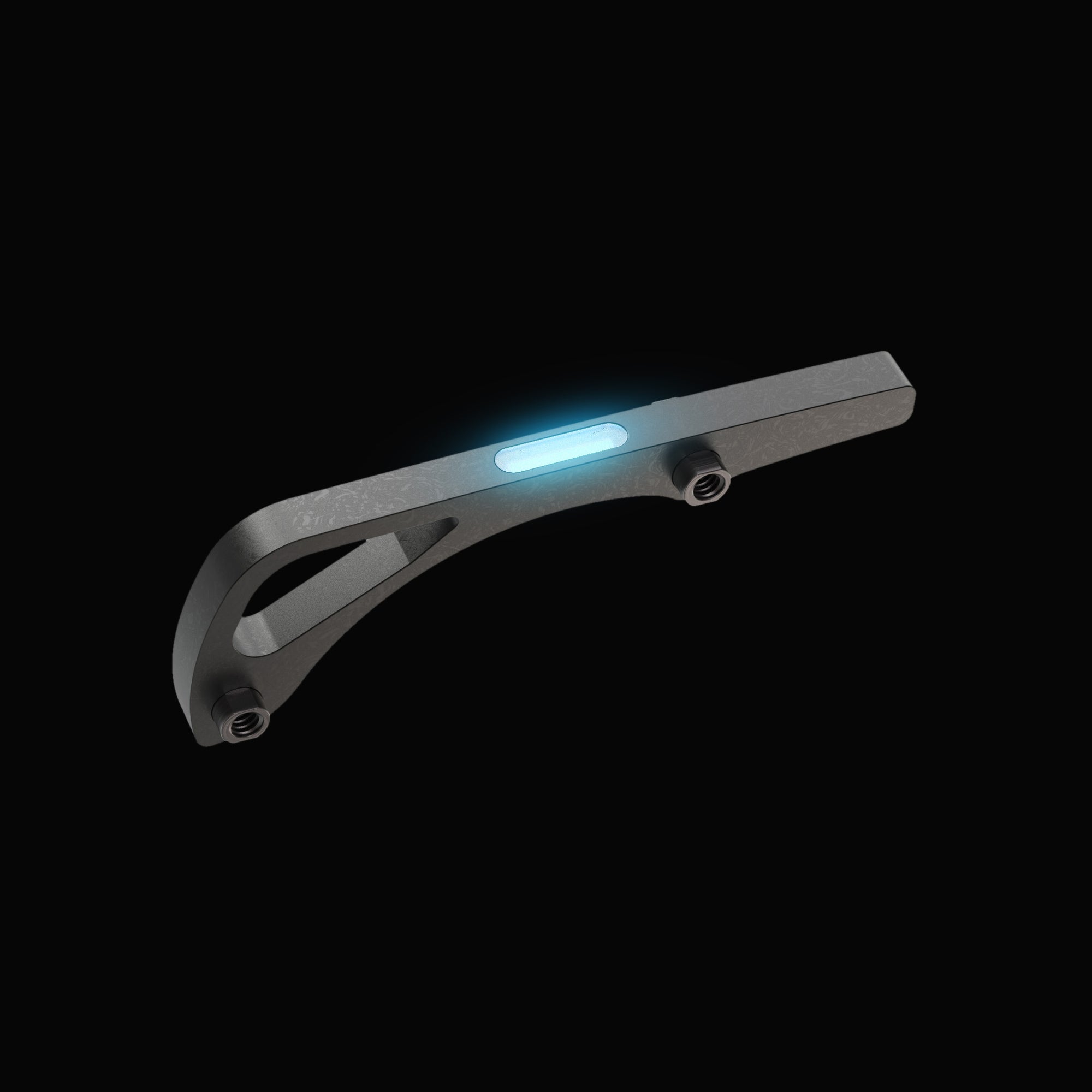Tritium Titanium Backspacer for Benchmade Bugout Knife-Titanium Satin - Blue Tritium
